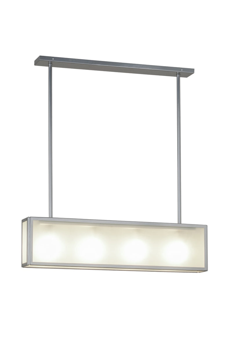 Meyda Tiffany 158683 Four Light Oblong Pendant, Extreme Chrome