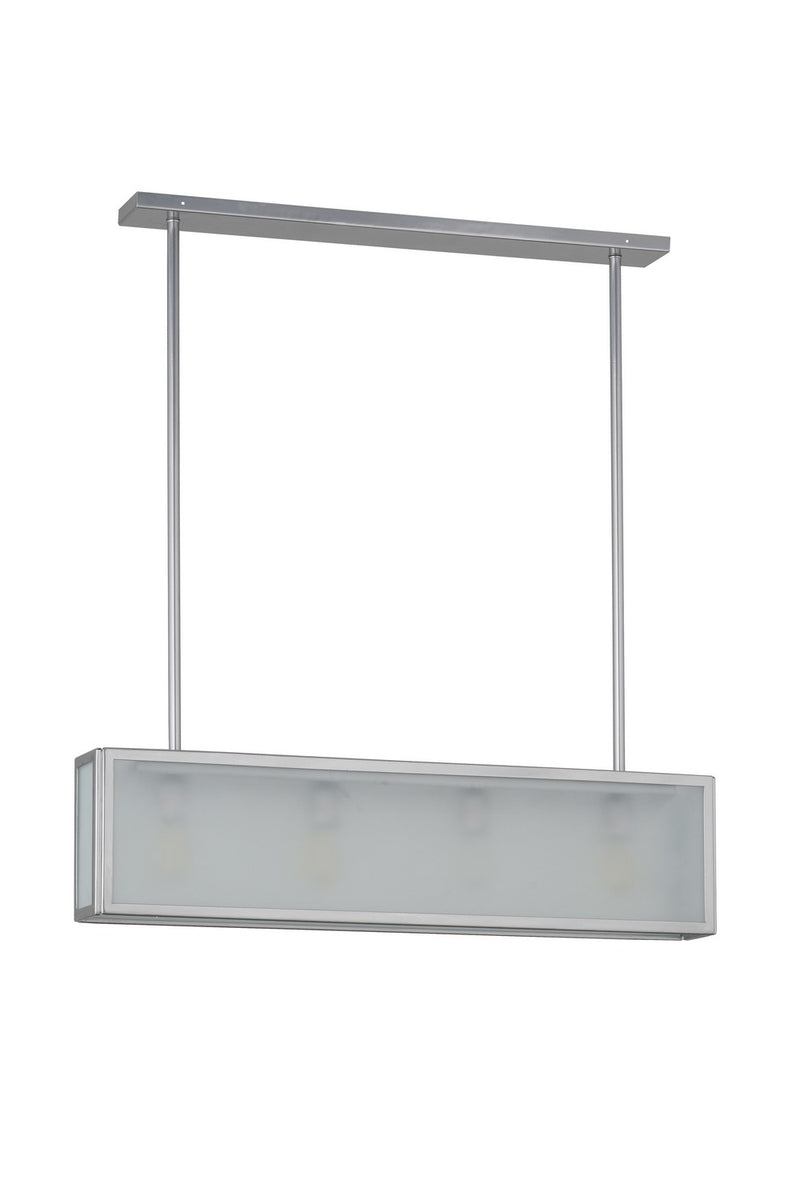 Meyda Tiffany 158683 Four Light Oblong Pendant, Extreme Chrome