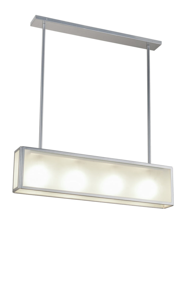 Meyda Tiffany 158683 Four Light Oblong Pendant, Extreme Chrome