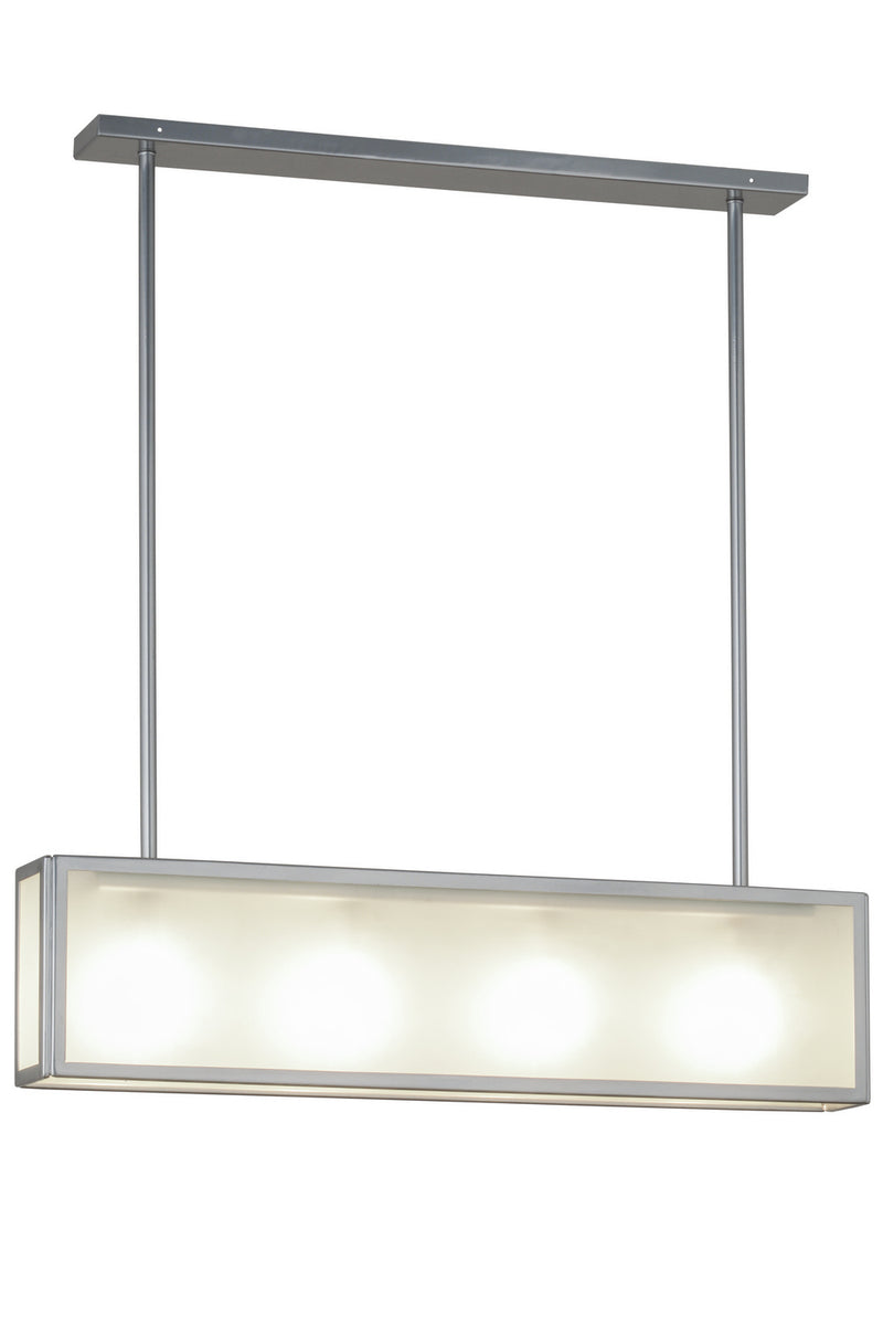 Meyda Tiffany 158683 Four Light Oblong Pendant, Extreme Chrome