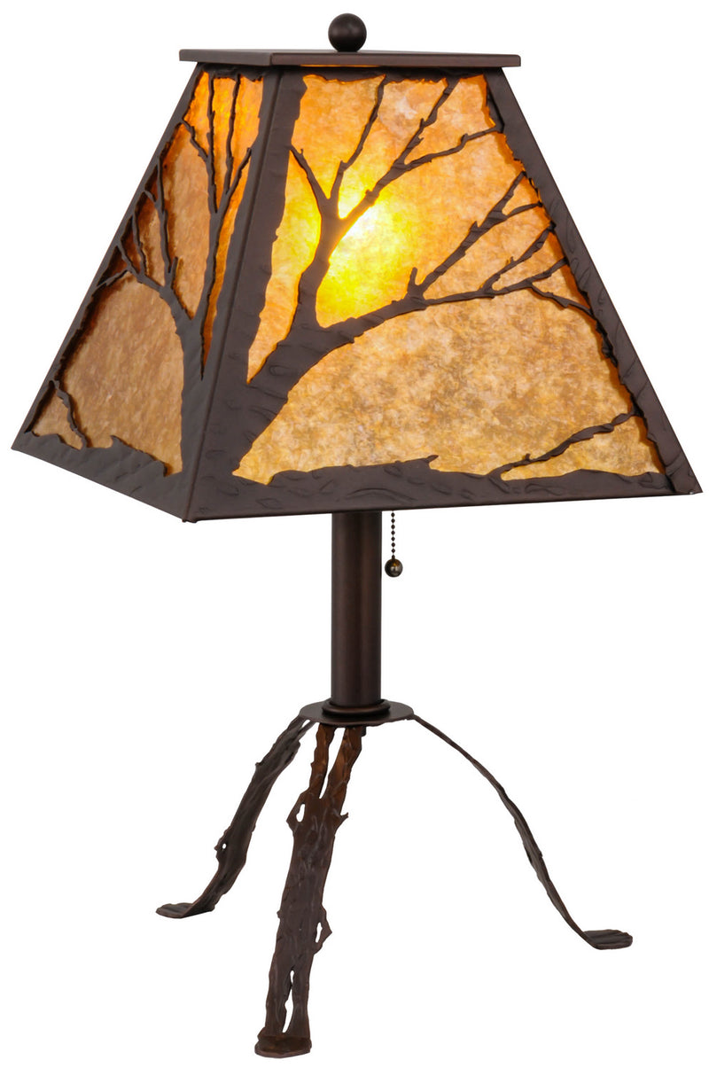 Meyda Tiffany 158717 One Light Table Lamp, Mahogany Bronze