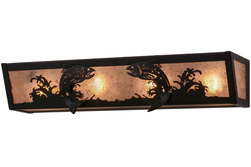 Meyda Tiffany 158827 Four Light Vanity, Textured Black