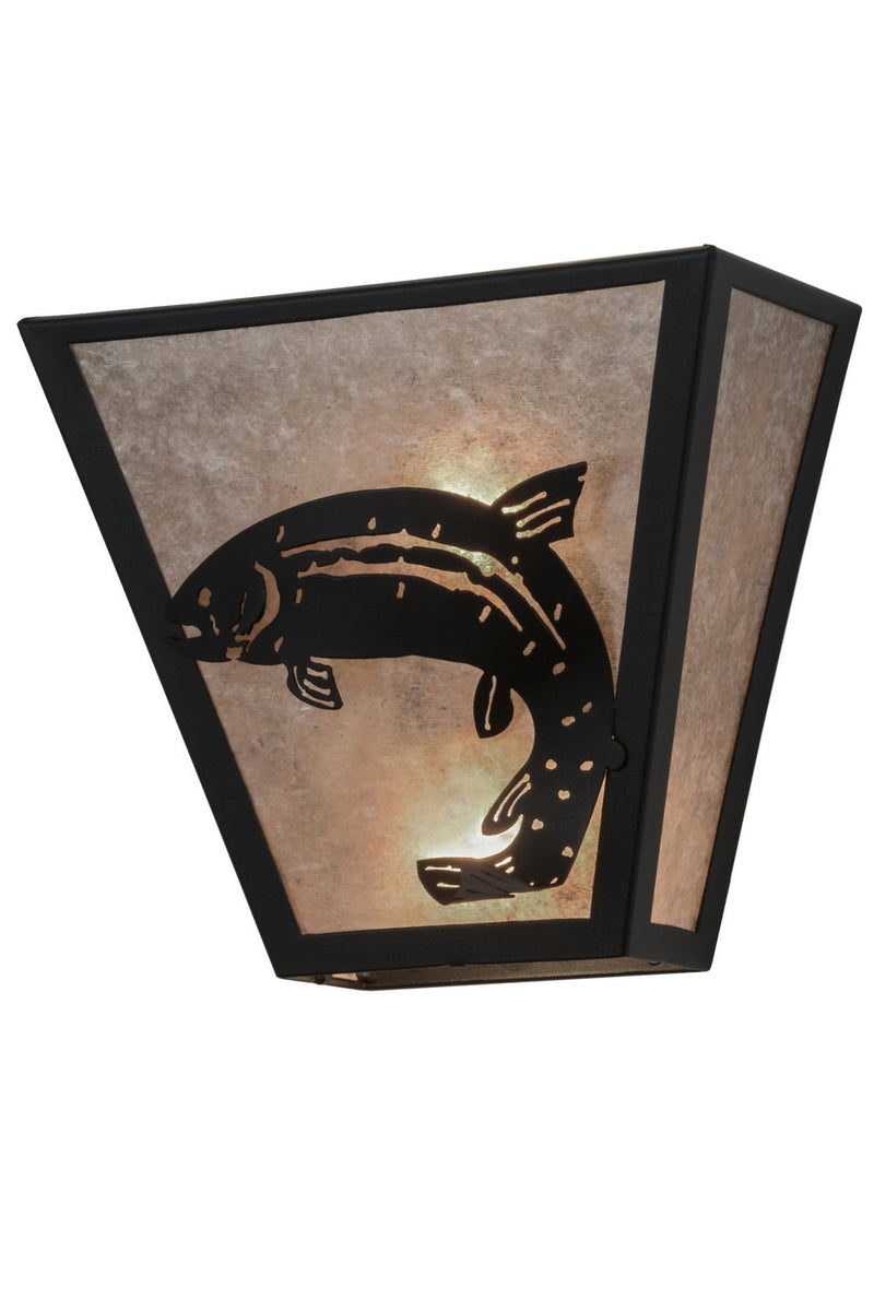 Meyda Tiffany 158828 Two Light Wall Sconce, Textured Black