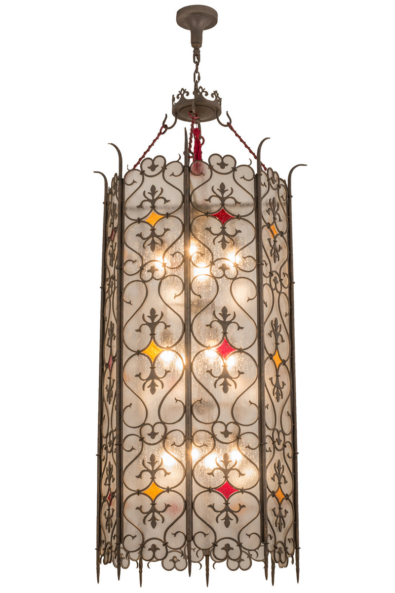 Meyda Tiffany 158858 12 Light Pendant, Gilded Tobacco