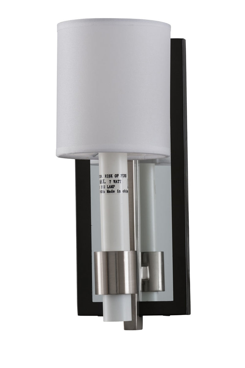 Meyda Tiffany 158955 One Light Wall Sconce, Pweter/Blackened Pewter/Mirror