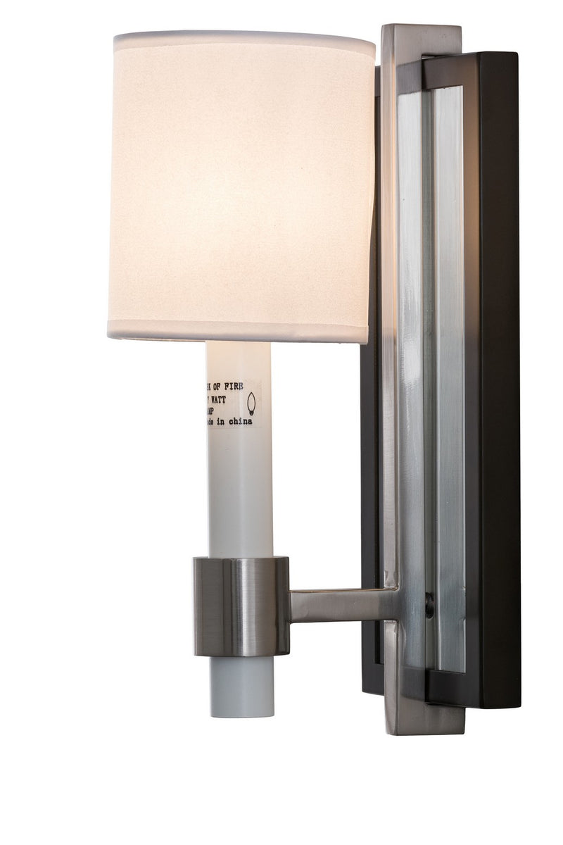 Meyda Tiffany 158955 One Light Wall Sconce, Pweter/Blackened Pewter/Mirror