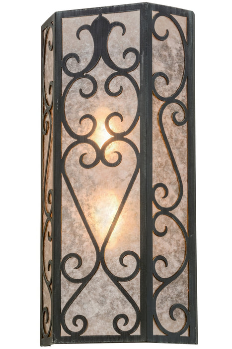 Meyda Tiffany 159022 Two Light Wall Sconce, Antique Iron Gate