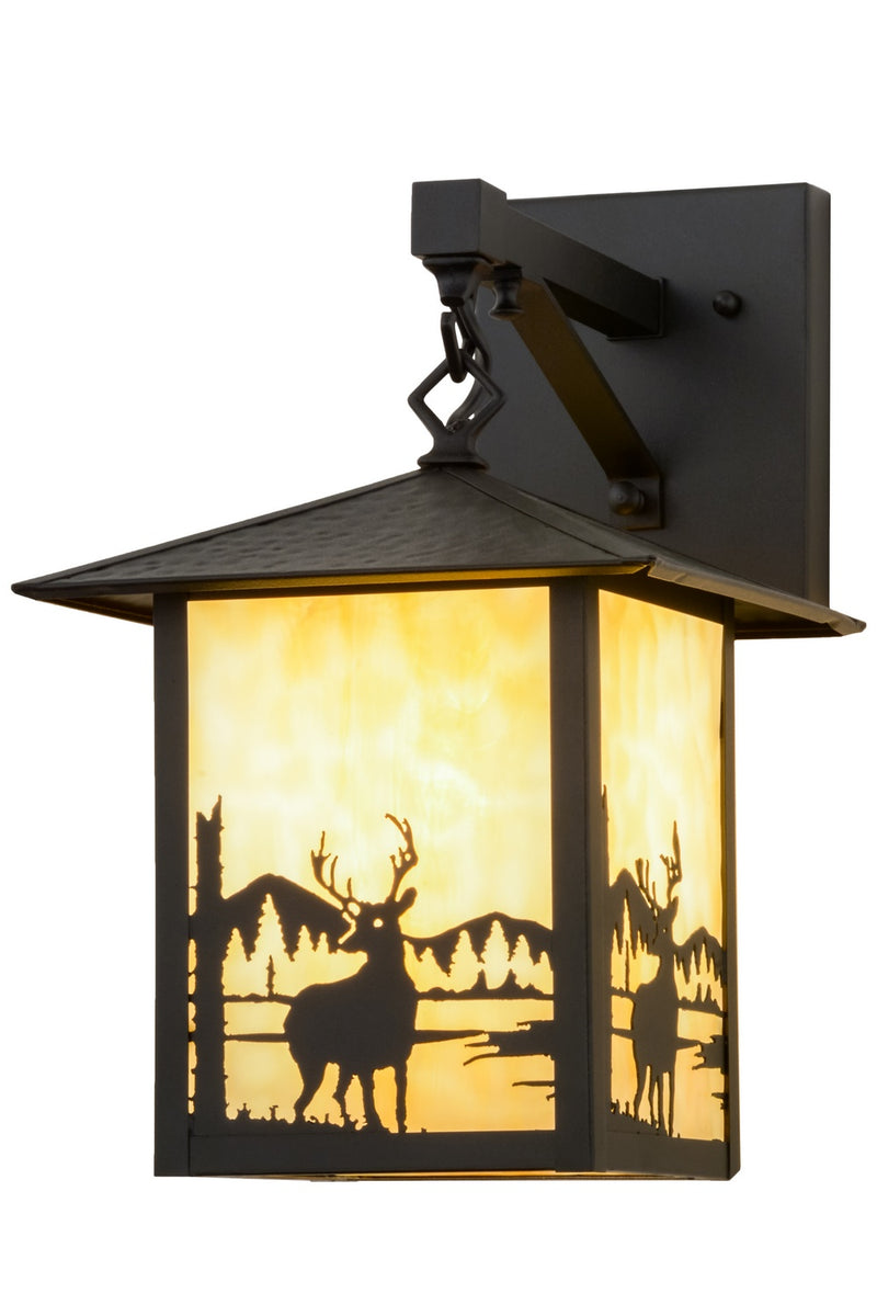Meyda Tiffany 159117 One Light Wall Sconce, Textured Black