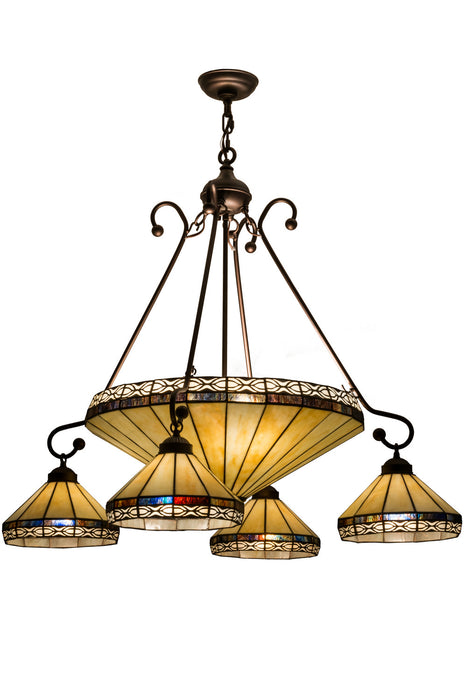 Meyda Tiffany 159299 Ten Light Chandelier, Mahogany Bronze