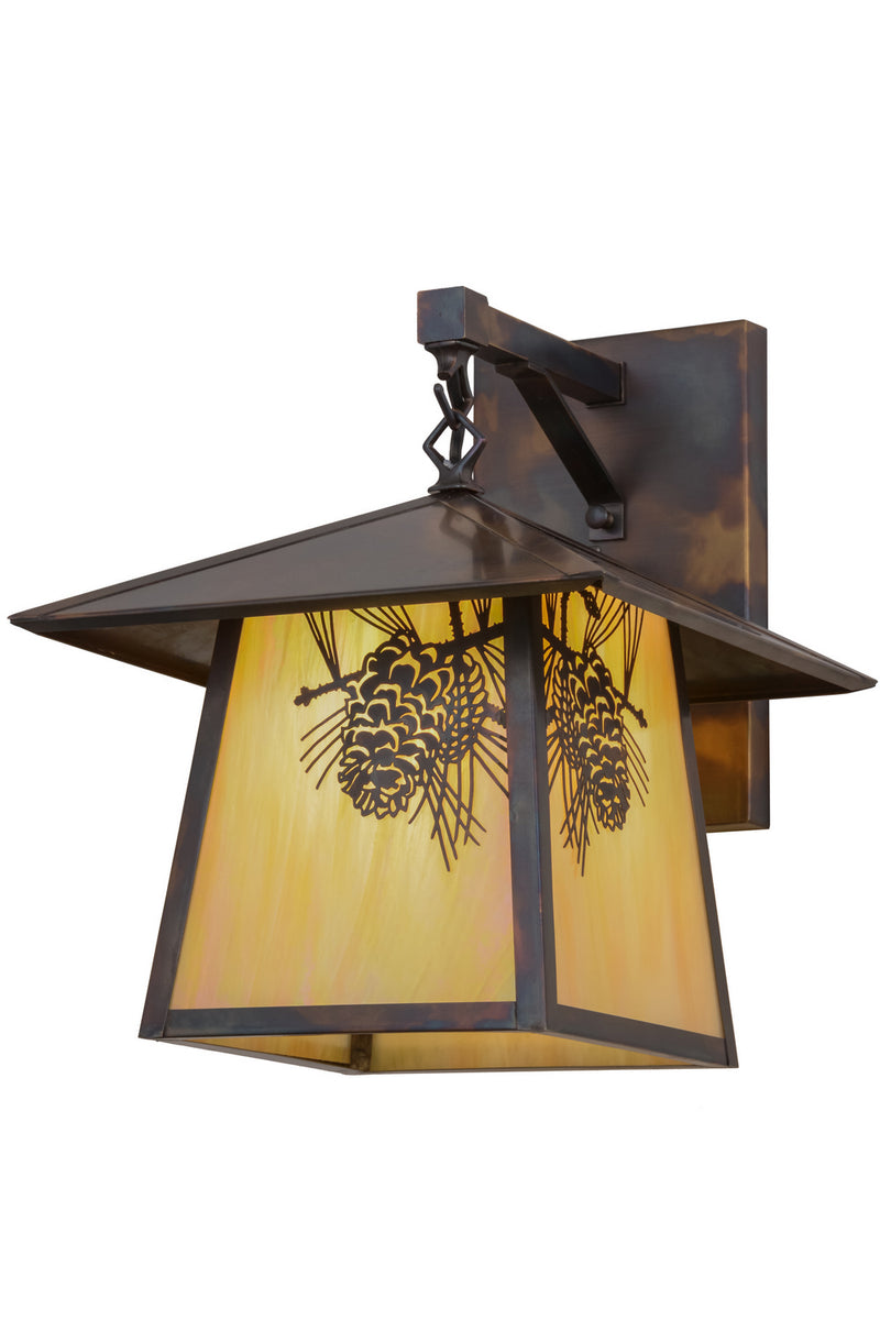 Meyda Tiffany 159314 One Light Wall Sconce, Dark Burnished Antique Copper/Chemical