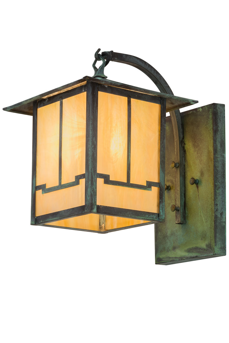 Meyda Tiffany 159390 One Light Wall Sconce, Craftsman Verdigris