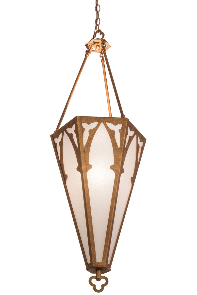 Meyda Tiffany 159509 One Light Inverted Pendant, Autumn Leaf