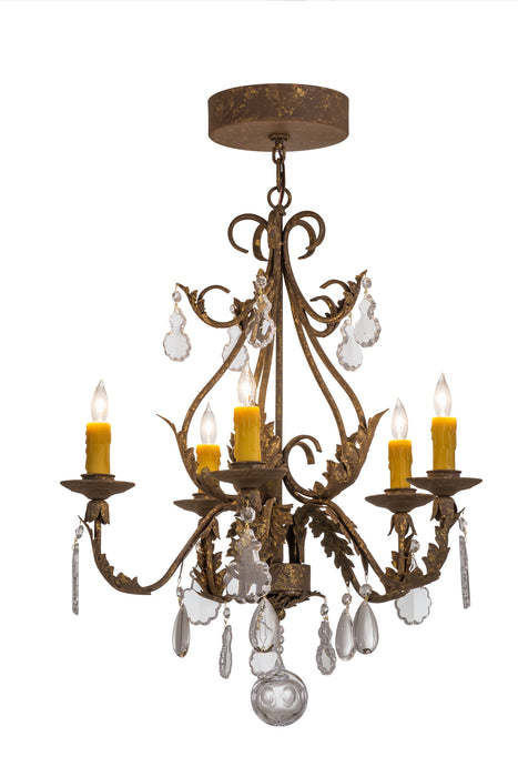 Meyda Tiffany 159601 Five Light Chandelier, Pompeii Gold