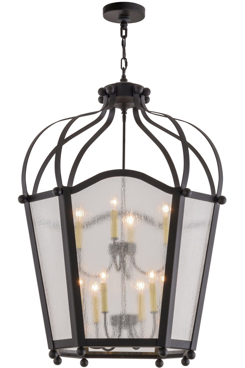 Meyda Tiffany 159605 Ten Light Pendant, Textured Black