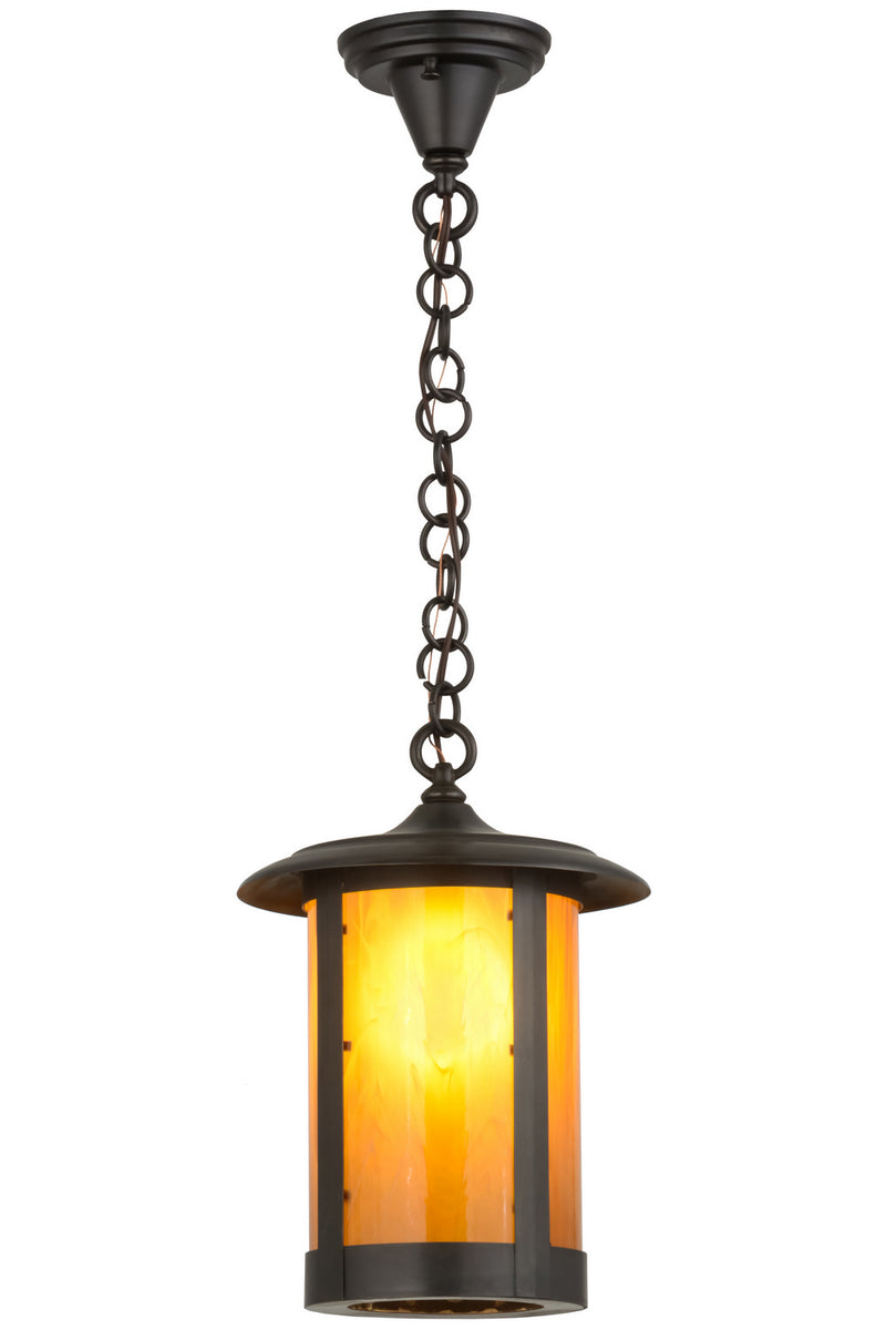 Meyda Tiffany 159642 One Light Pendant, Craftsman Brown