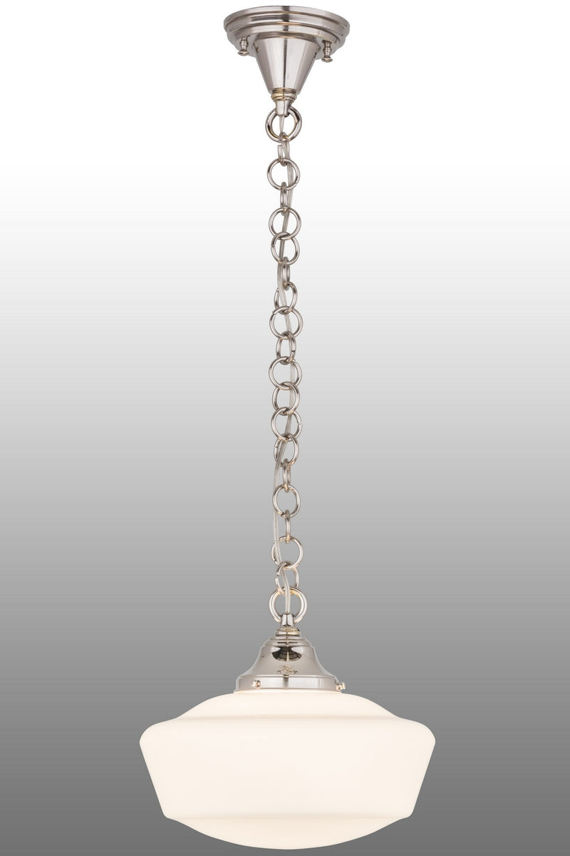 Meyda Tiffany 159657 One Light Pendant, Polished Nickel