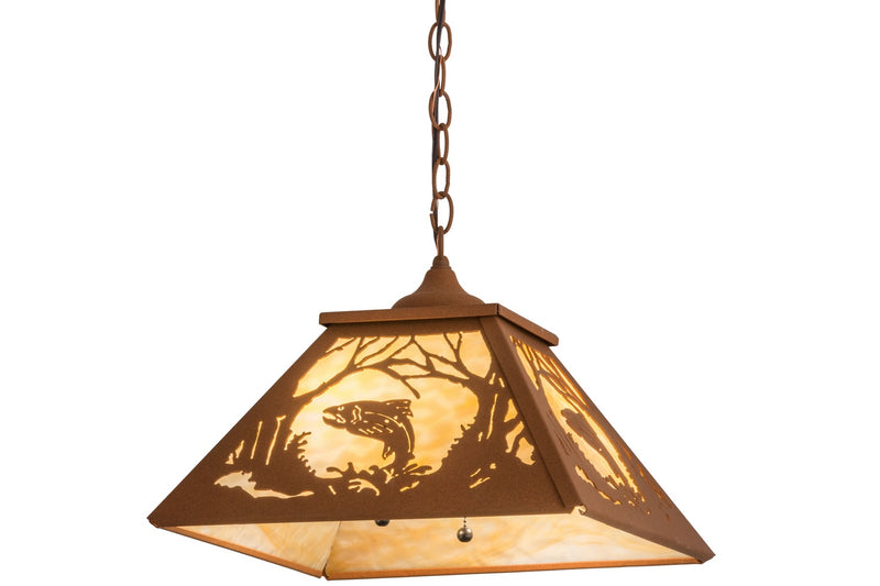 Meyda Tiffany 159801 Two Light Pendant, Earth Powder Coat