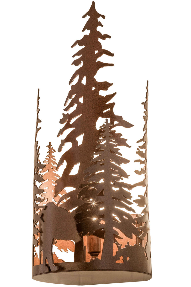 Meyda Tiffany 159806 One Light Wall Sconce, Rust