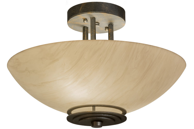 Meyda Tiffany 159962 Two Light Semi-Flushmount, French Bronze