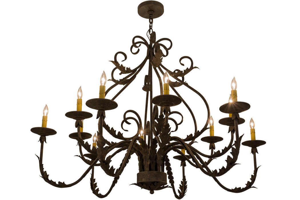 Meyda Tiffany 160180 12 Light Chandelier, Antiquity
