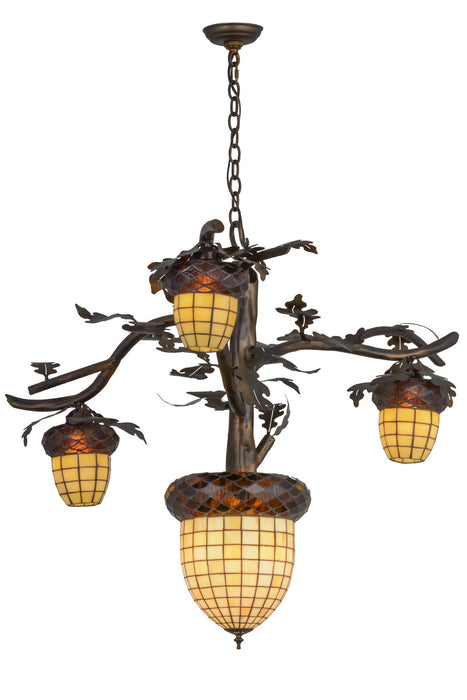 Meyda Tiffany 160189 Four Light Chandelier, Antique Copper