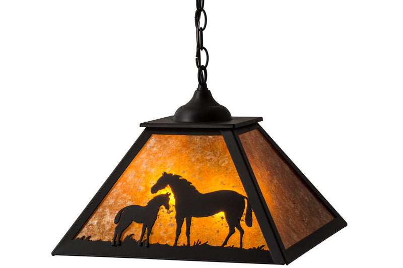 Meyda Tiffany 160470 Two Light Pendant, Textured Black