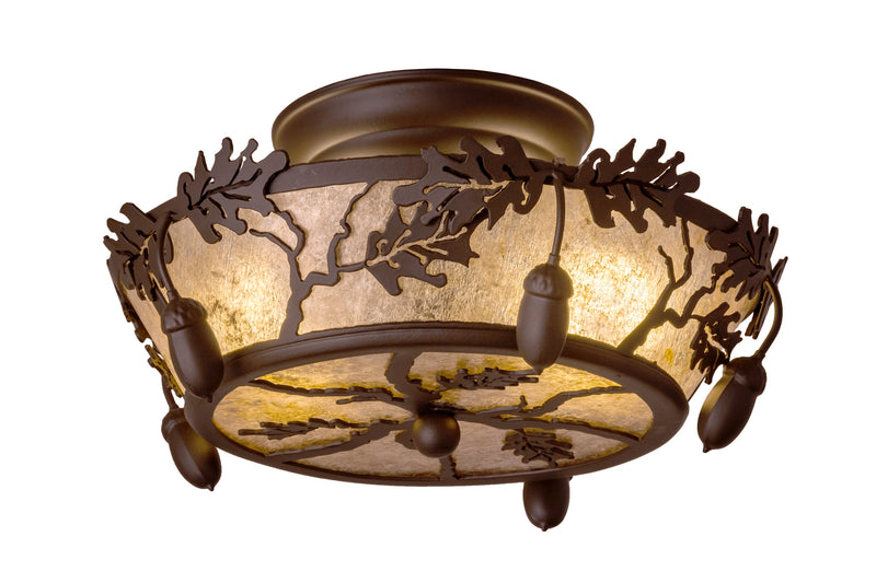 Meyda Tiffany 160484 Two Light Flushmount, Oil Rubbed Bronze