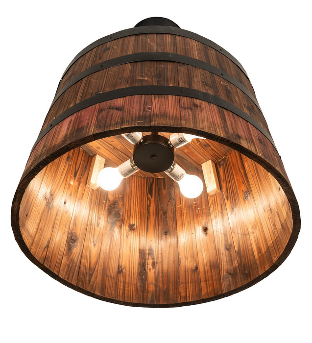 Meyda Tiffany 160496 Four Light Pendant, Textured Black