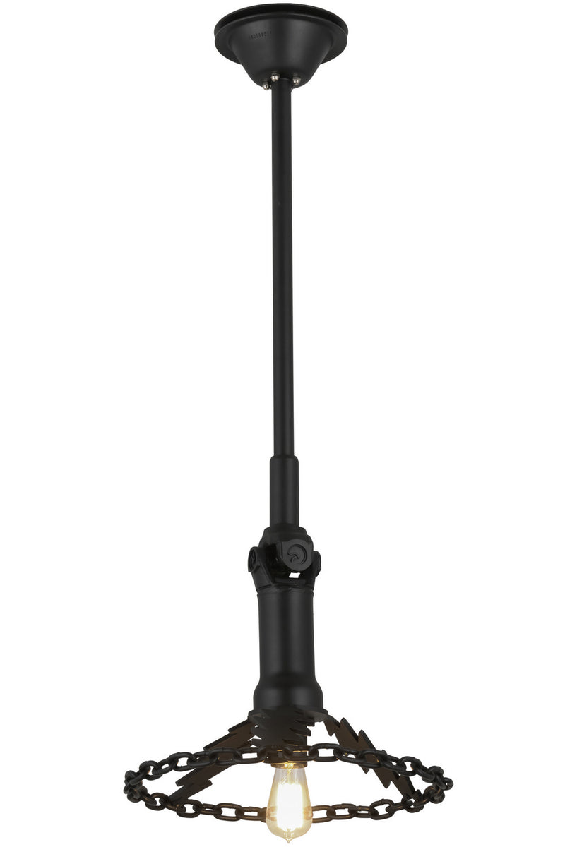 Meyda Tiffany 160503 One Light Pendant, Textured Black