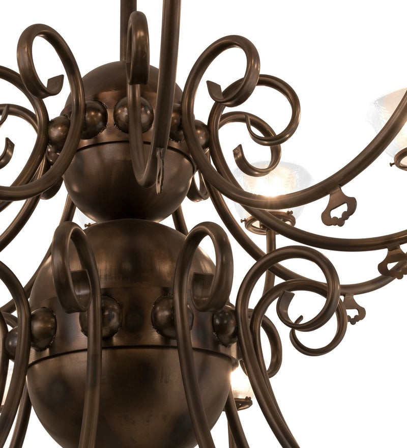 Meyda Tiffany 160553 20 Light Chandelier, Burnished Antique Copper