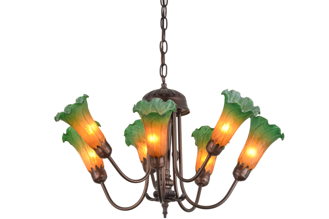 Meyda Tiffany 160614 Seven Light Chandelier, Mahogany Bronze