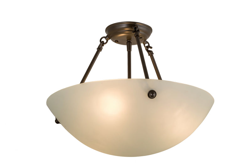 Meyda Tiffany 160628 Three Light Semi-Flushmount, Timeless Bronze