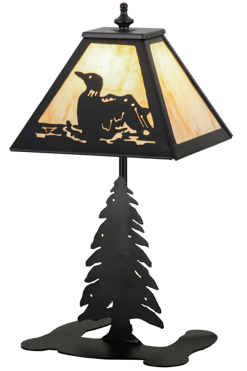 Meyda Tiffany 160843 One Light Accent Lamp, Black Metal