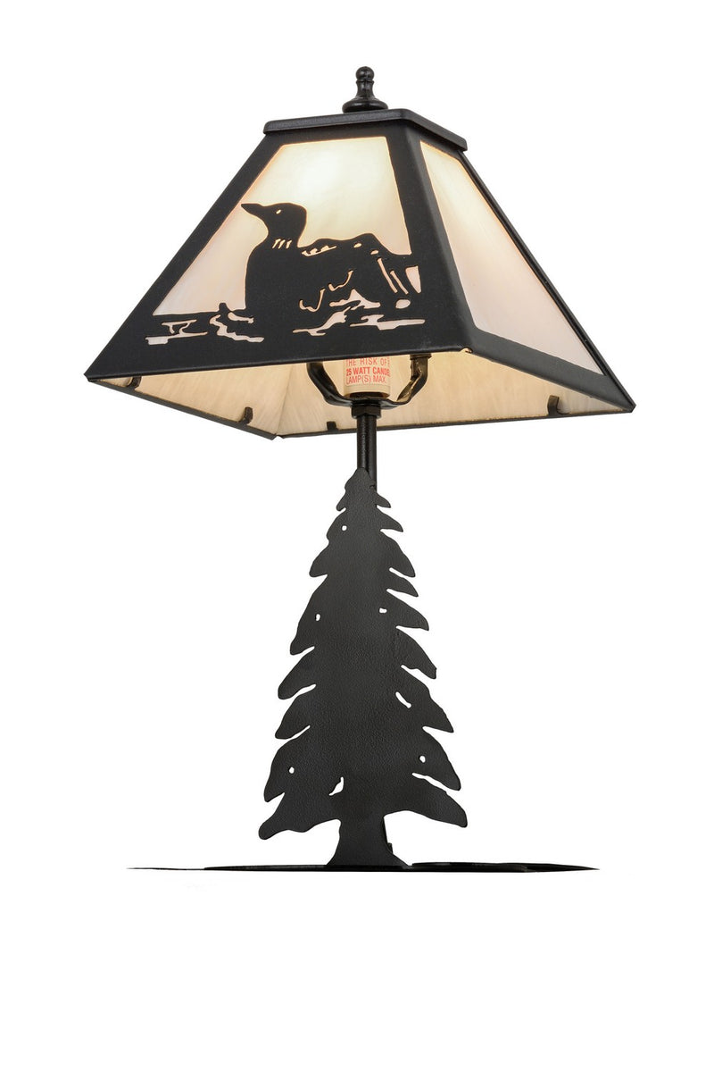 Meyda Tiffany 160847 One Light Accent Lamp, Black Metal