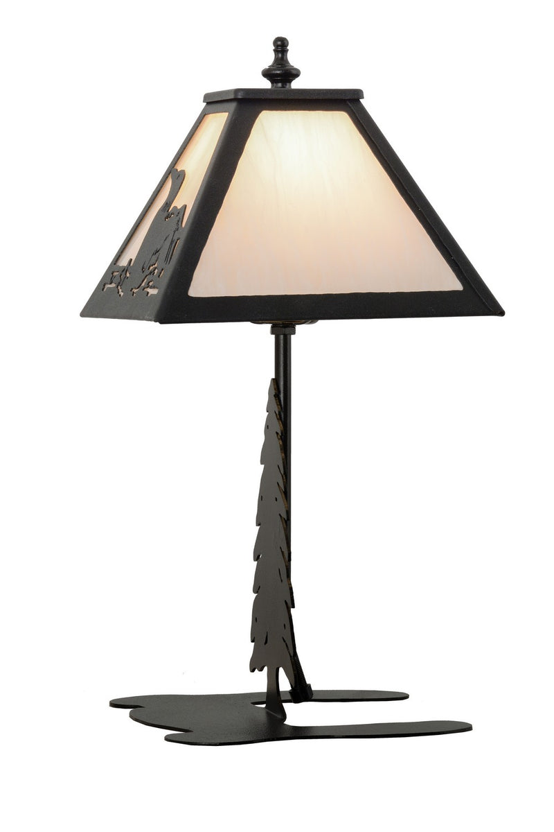 Meyda Tiffany 160847 One Light Accent Lamp, Black Metal