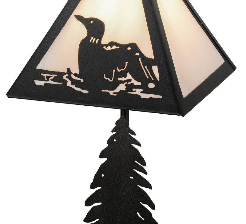 Meyda Tiffany 160847 One Light Accent Lamp, Black Metal