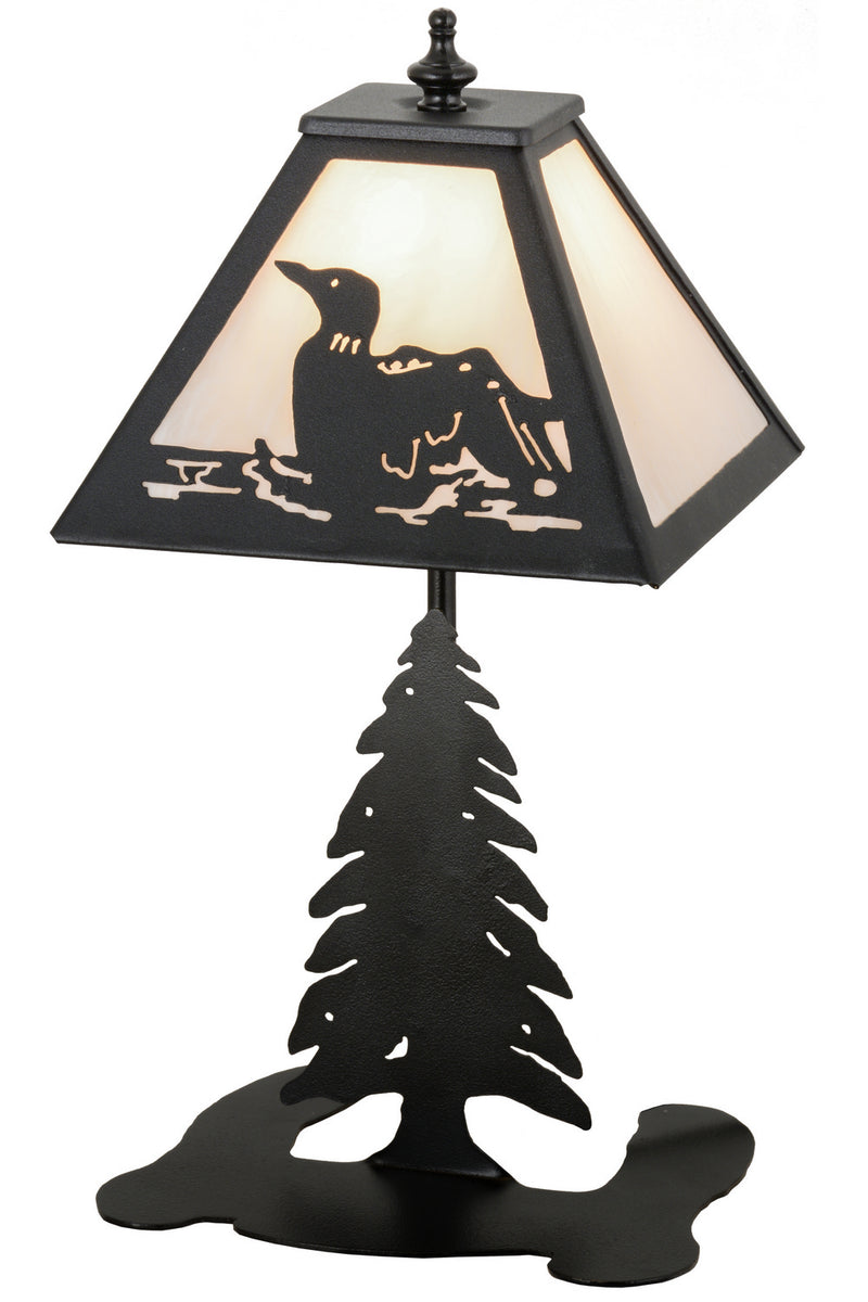 Meyda Tiffany 160847 One Light Accent Lamp, Black Metal