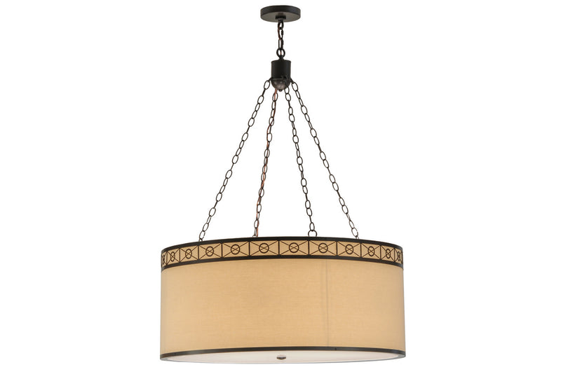 Meyda Tiffany 161029 Four Light Pendant, Timeless Bronze