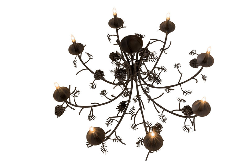 Meyda Tiffany 161106 Eight Light Chandelier, Chestnut