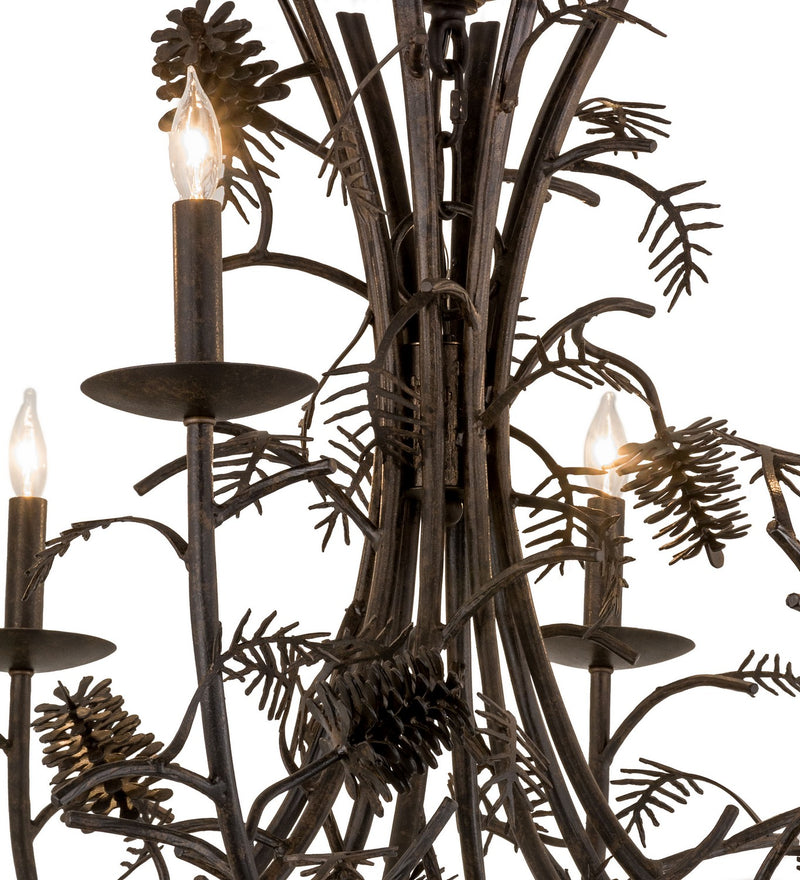 Meyda Tiffany 161106 Eight Light Chandelier, Chestnut
