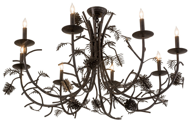Meyda Tiffany 161106 Eight Light Chandelier, Chestnut