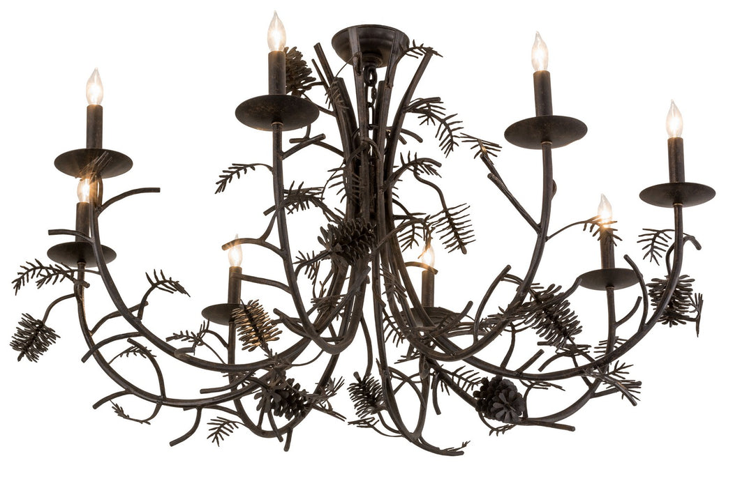 Meyda Tiffany 161106 Eight Light Chandelier, Chestnut