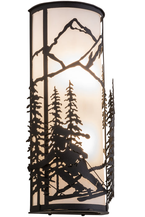 Meyda Tiffany 161243 Two Light Wall Sconce, Textured Black