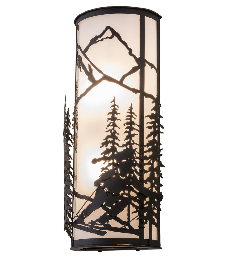 Meyda Tiffany 161246 Two Light Wall Sconce, Textured Black