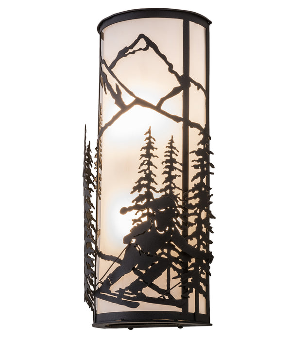 Meyda Tiffany 161246 Two Light Wall Sconce, Textured Black