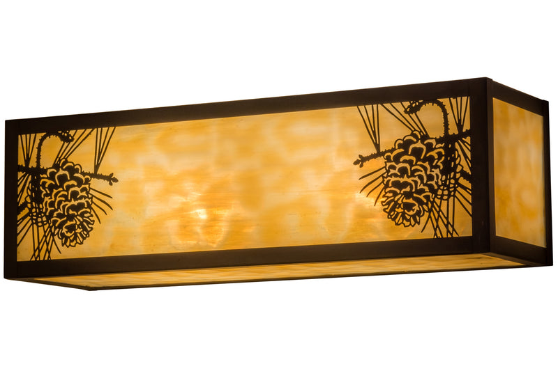 Meyda Tiffany 161276 Two Light Wall Sconce, Craftsman Brown