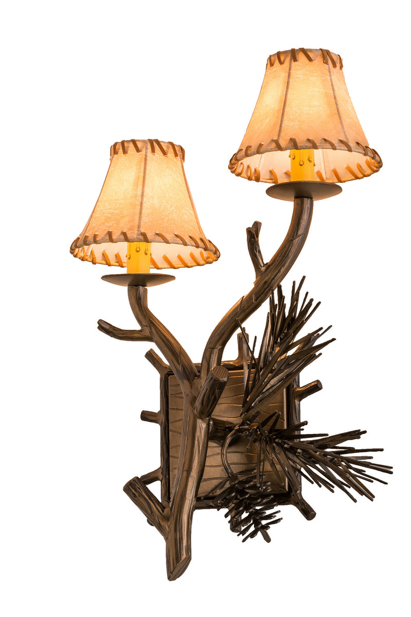 Meyda Tiffany 161368 Two Light Wall Sconce, Antique Copper