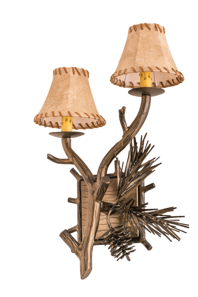 Meyda Tiffany 161368 Two Light Wall Sconce, Antique Copper