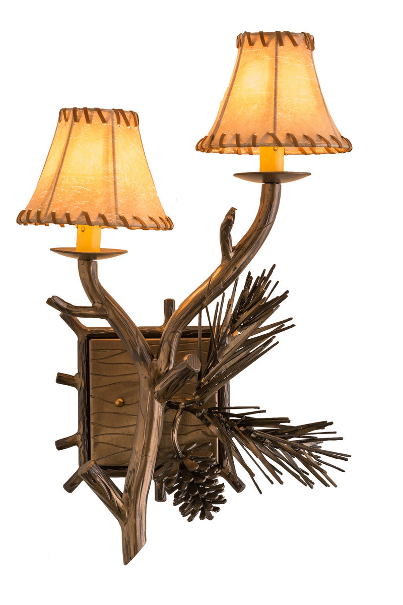 Meyda Tiffany 161368 Two Light Wall Sconce, Antique Copper