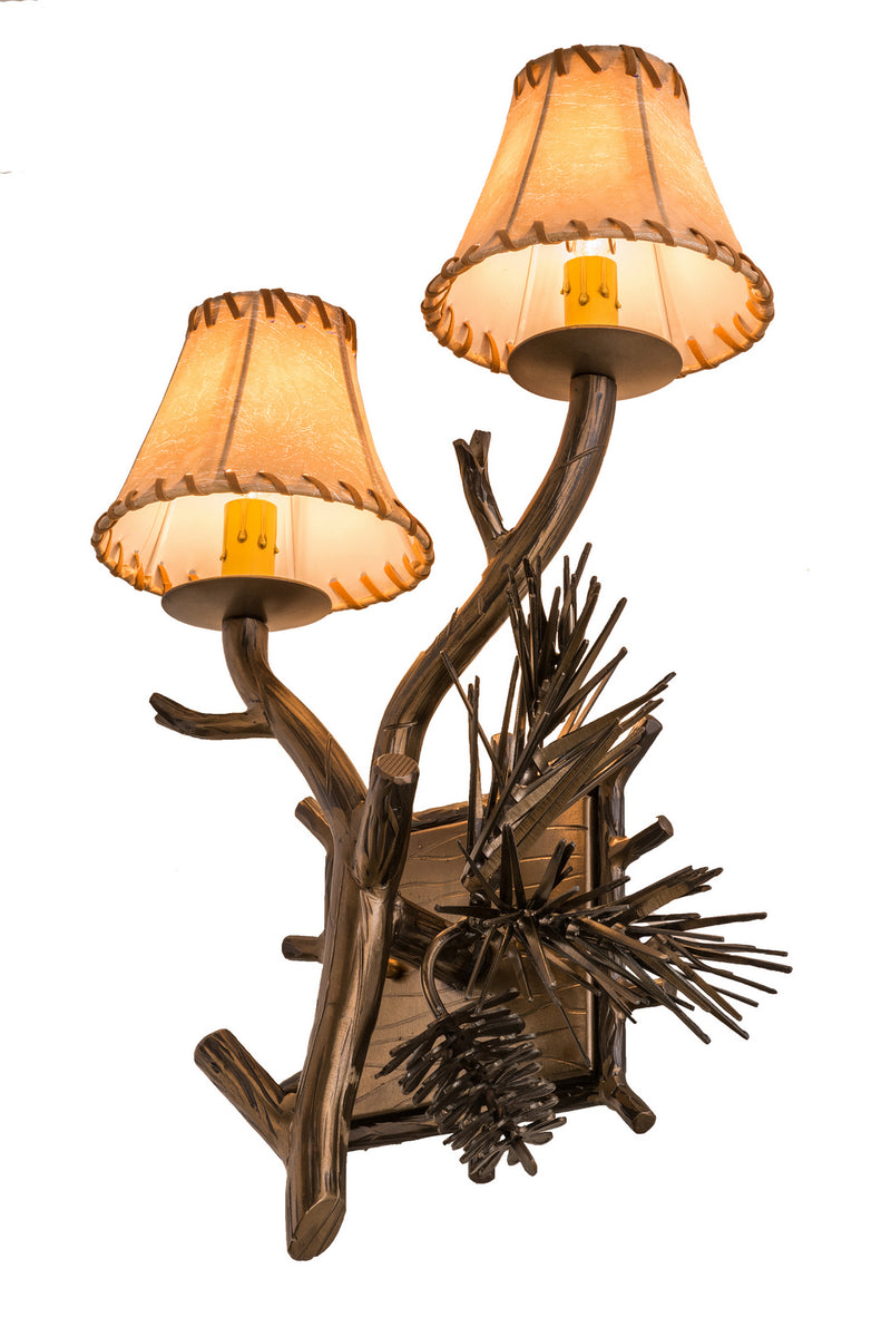 Meyda Tiffany 161368 Two Light Wall Sconce, Antique Copper